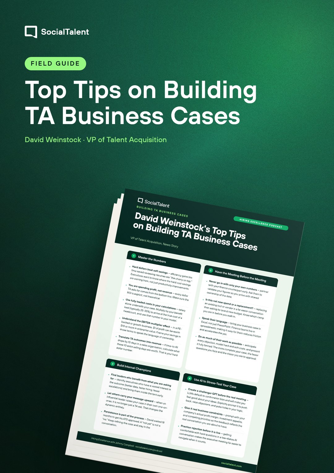Top Tips on Building TA Business Cases