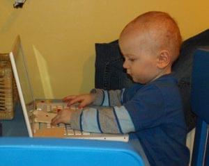 Toddler on Laptop