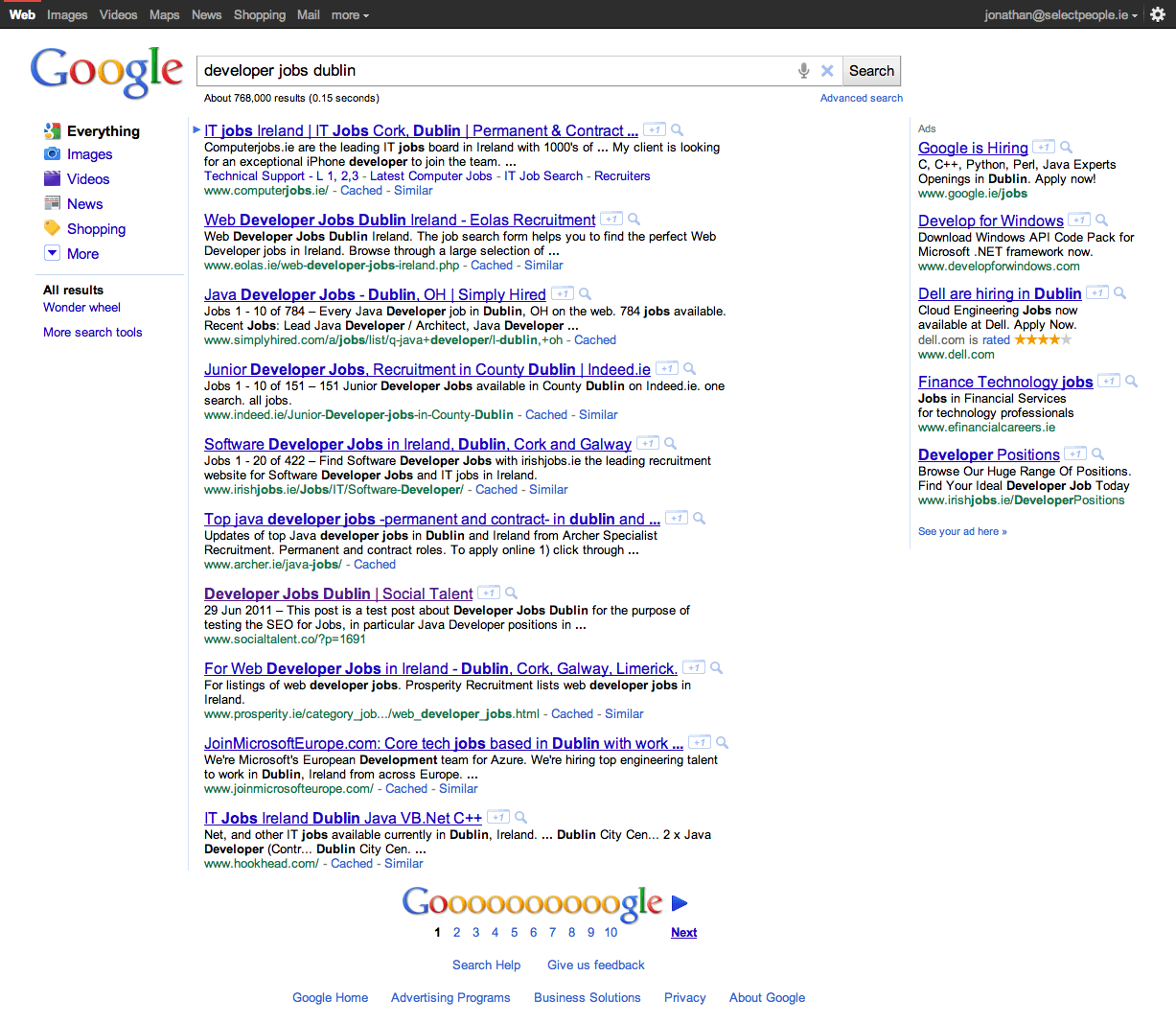Developer Jobs Dublin (A Recruitment SEO Experiment) SocialTalent