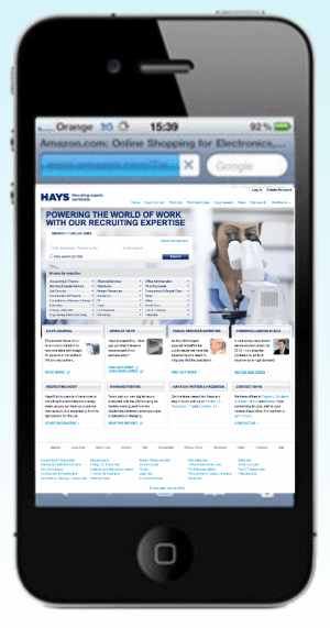 Does your recruitment website look like this on a mobile device? Does your recruitment website look like this on a mobile device?
