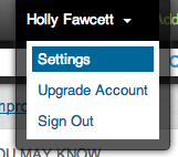 Settings in LinkedIn