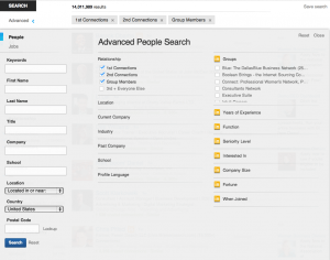 New LinkedIn Advanced Search Interface 2013