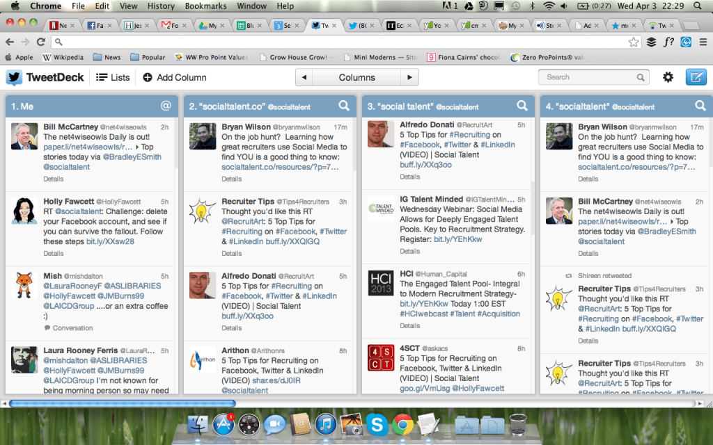 Tweetdeck in action