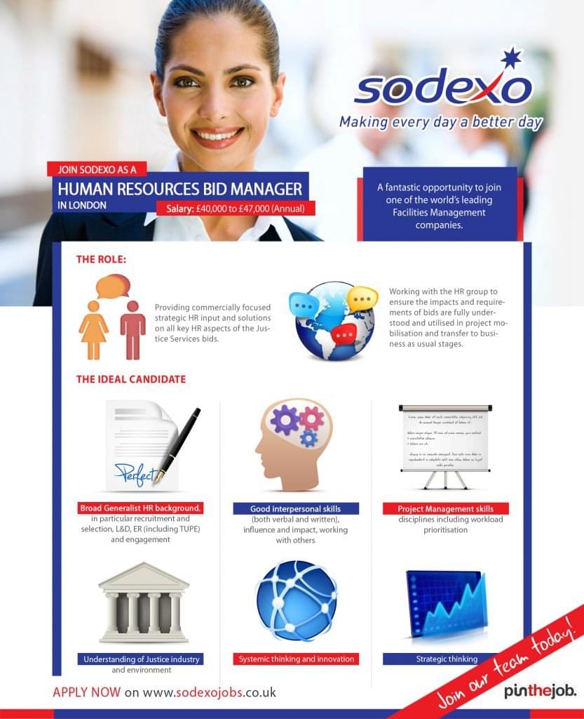 Sodexo Intl HR Manager Visual Job Spec example