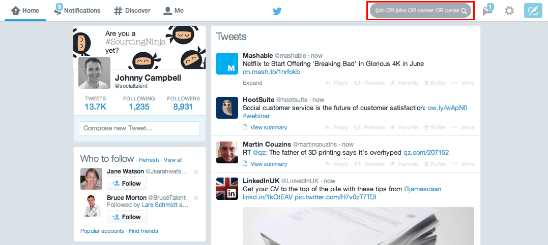 twitter job search