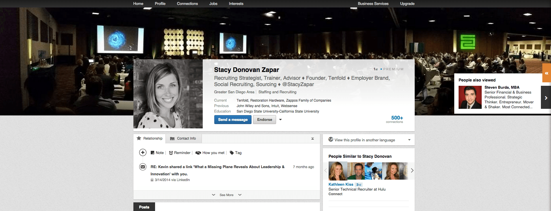 Stacy Zapar LinkedIn Header