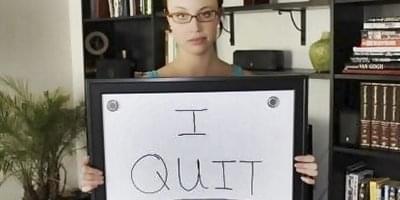 Girl Quits Job