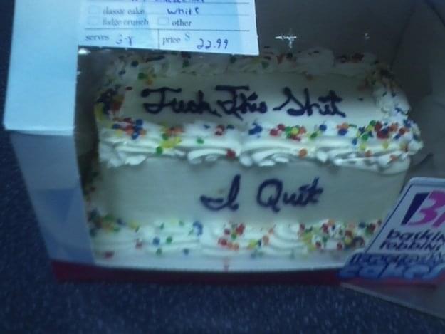 Angry Resignation Cake