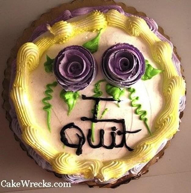 Flowers Resignation Cake