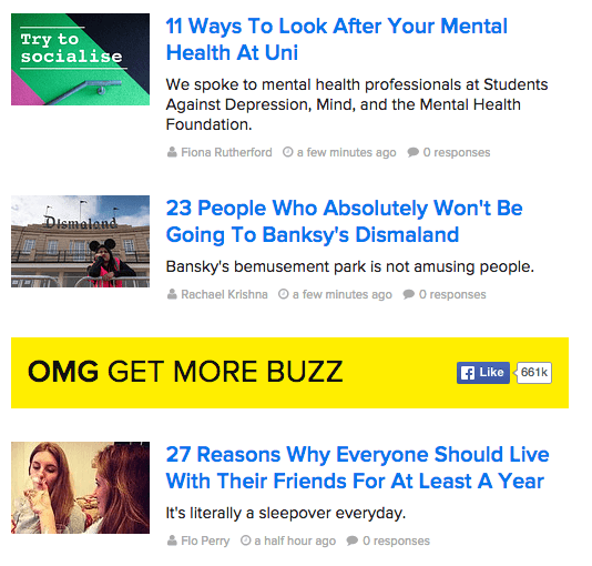 Buzzfeed.com are BIG fans of listogram blog titles!
