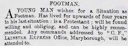 Footman - Vintage Job Ads