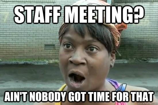 staff meeting