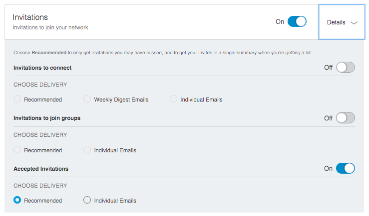 linkedin settings