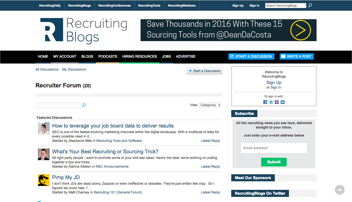 Recruiting Blogs