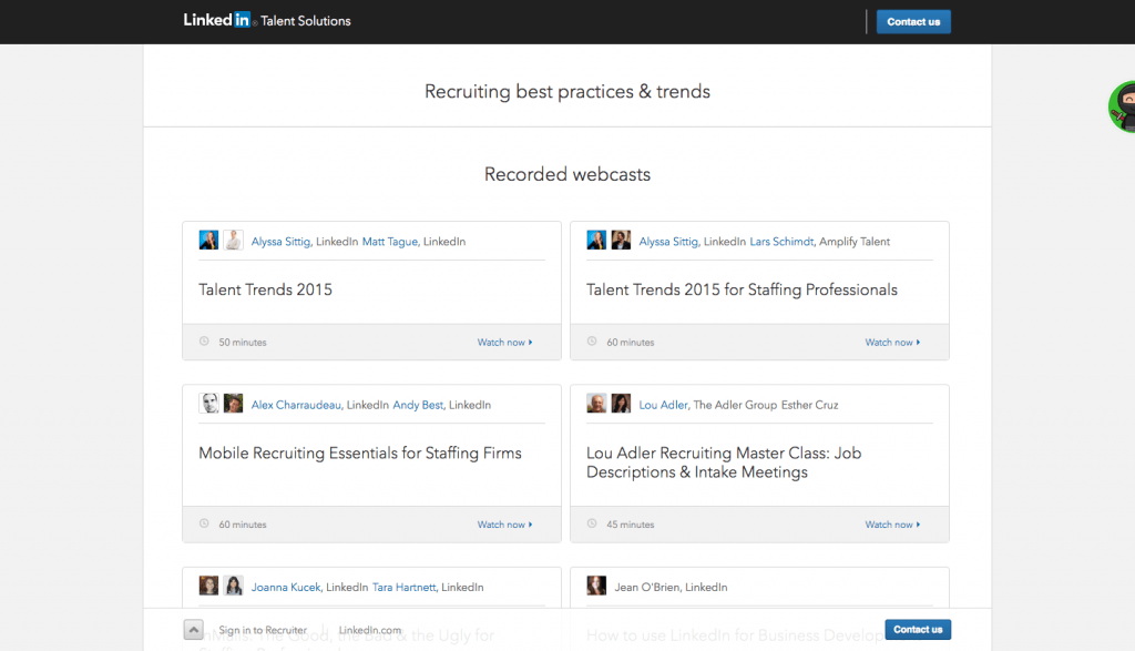 LinkedIn Webcast