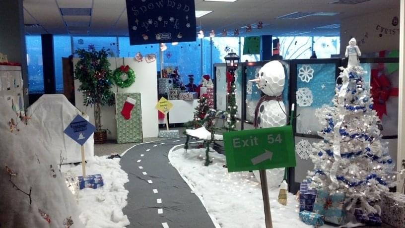 Tacky office cheap christmas decorations
