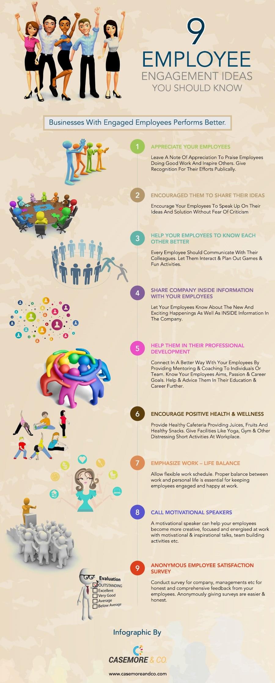 9 ways to boost employee engagement (Infographic)