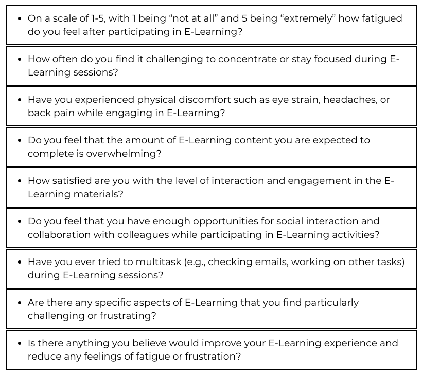 E-learning fatigue