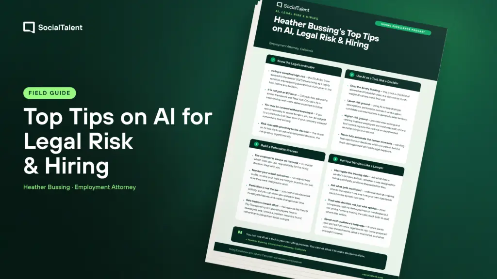 AI, Legal Risk & Hiring: Heather Bussing’s Top Tips