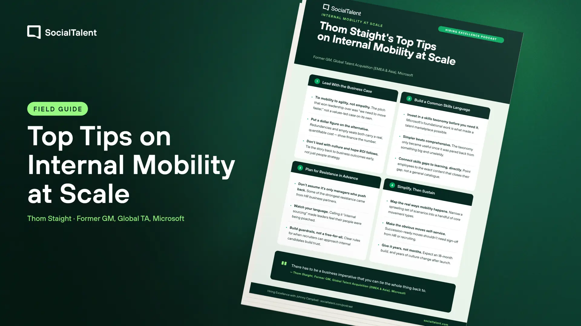 Thom Staight's Top Tips on Internal Mobility at Scale