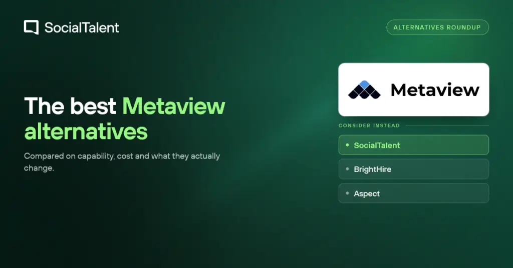 7 best Metaview alternatives in 2026, compared on price, API access and fit