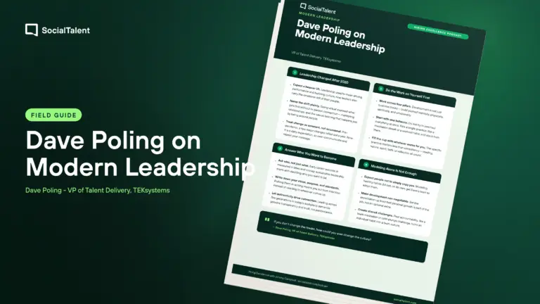 Dave Poling on Modern Leadership - SocialTalent guide cover