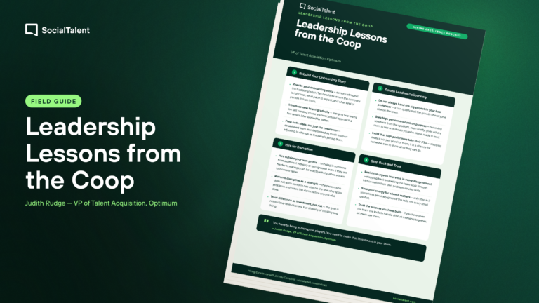 Leadership Lessons from the Coop - SocialTalent guide cover