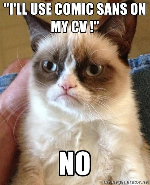 Grumpy Cat CV | Recruitment Meme