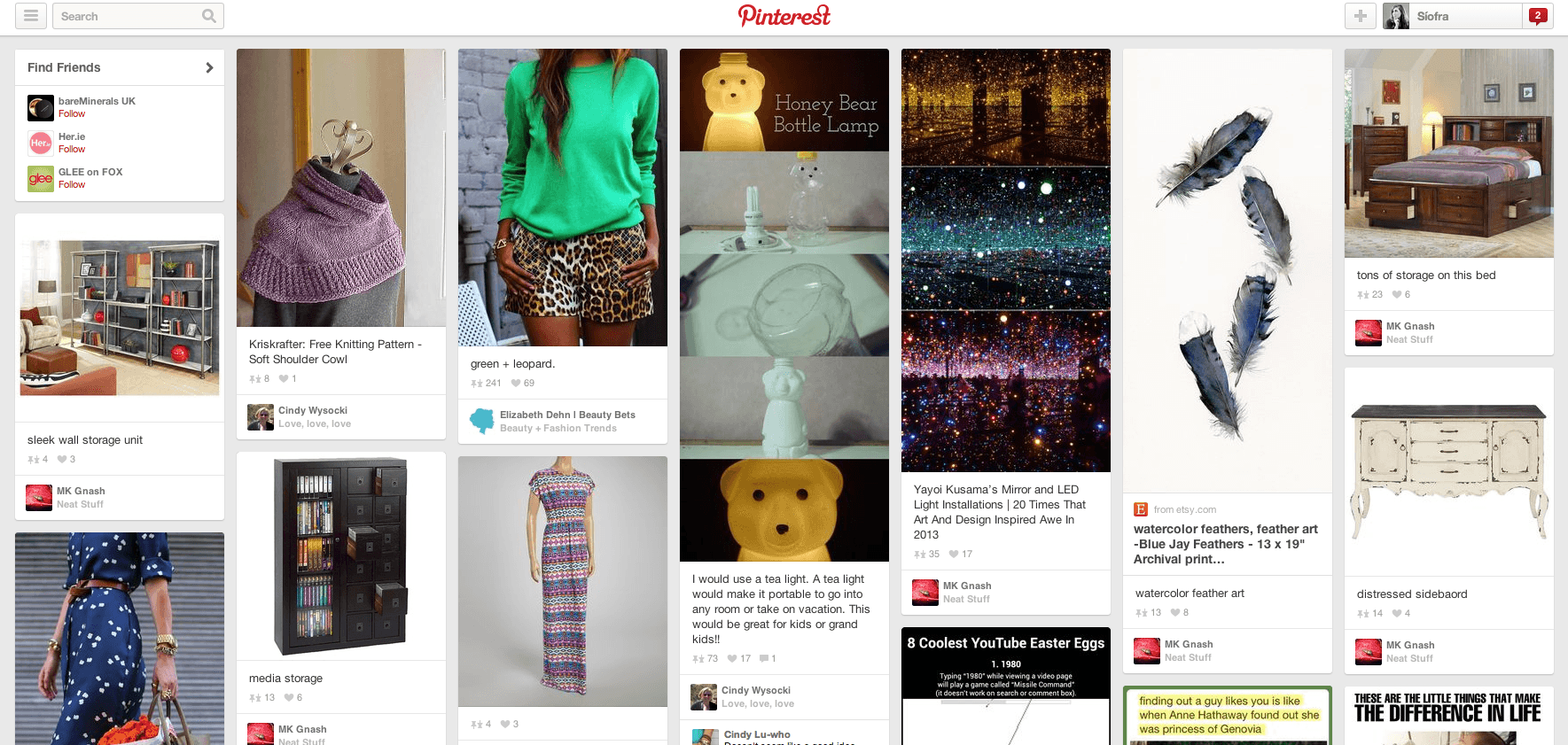 Pinterest Homepage